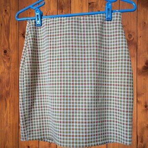 Ludovica BCBG Women's Medium Pull On Elastic Waist Houndstooth Skirt Stretch